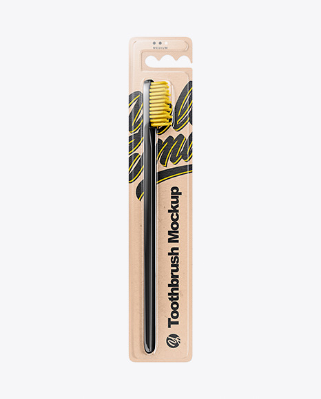 Download Kraft Toothbrush Blister Pack Mockup