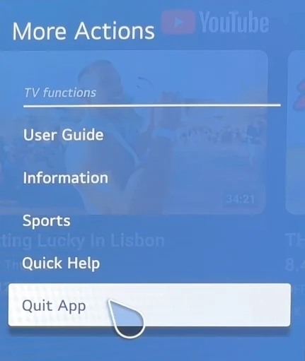 Fully close apps on lg tv