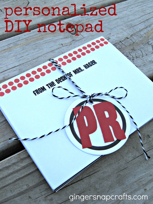 personalized diy notepad teacher gift