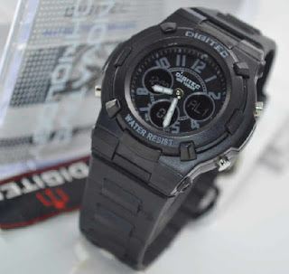 jam tangan Digitec ladies 3020T black rubber Grey