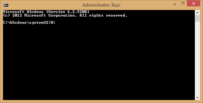 This is the appearance of Command Prompt