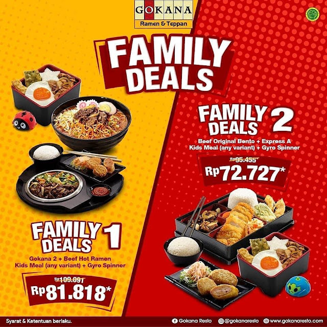 #Gokana - #Promo Family Deals 1 & 2 Harga Mulai 72 Ribuan (s.d 30 Nov 2020)