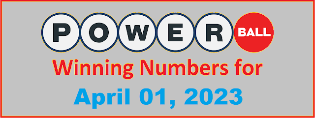 PowerBall Winning Numbers for Saturday, April 01, 2023