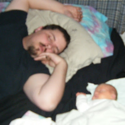 Daddy & Spencer in our Family Bed