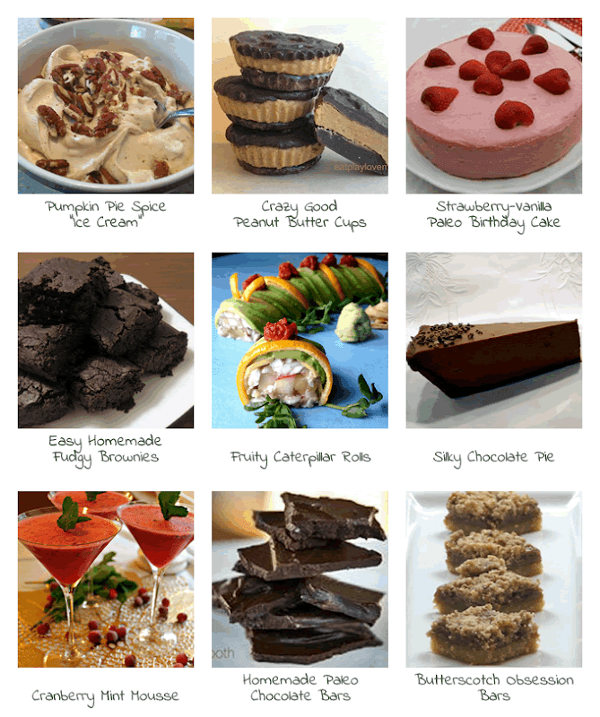 Naturally Sweetened Treats - collage of recipes