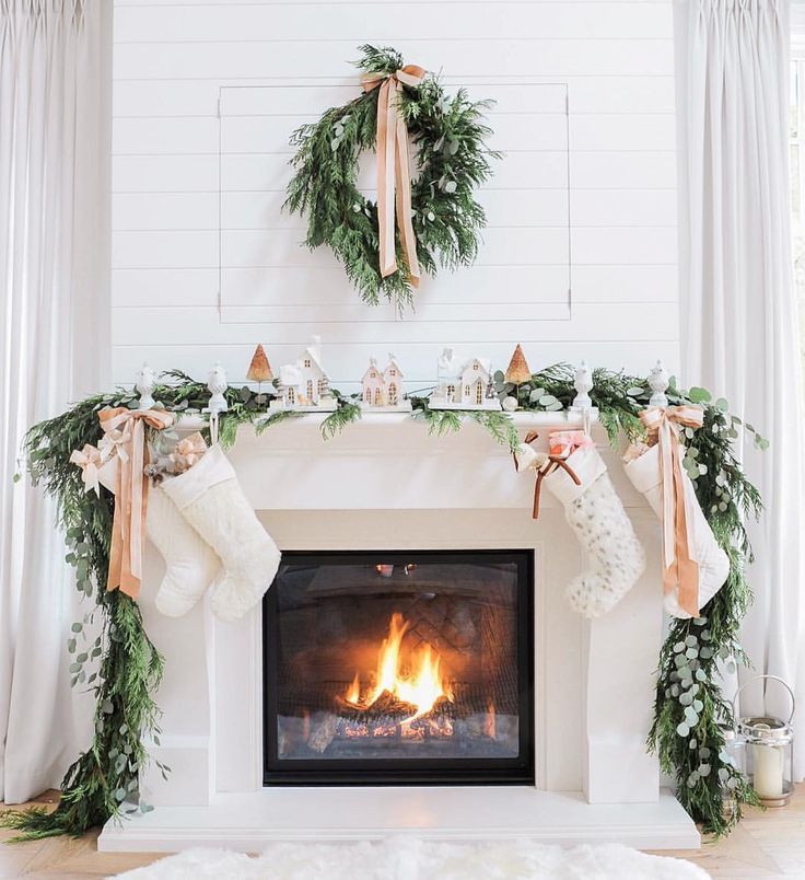 36 Ways to Decorate the Christmas  Fireplace  Mantel Hello 