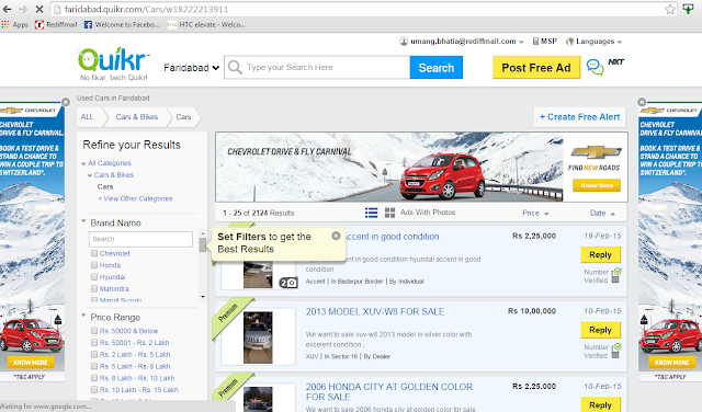 Upgrade my Car with Quikr NXT!