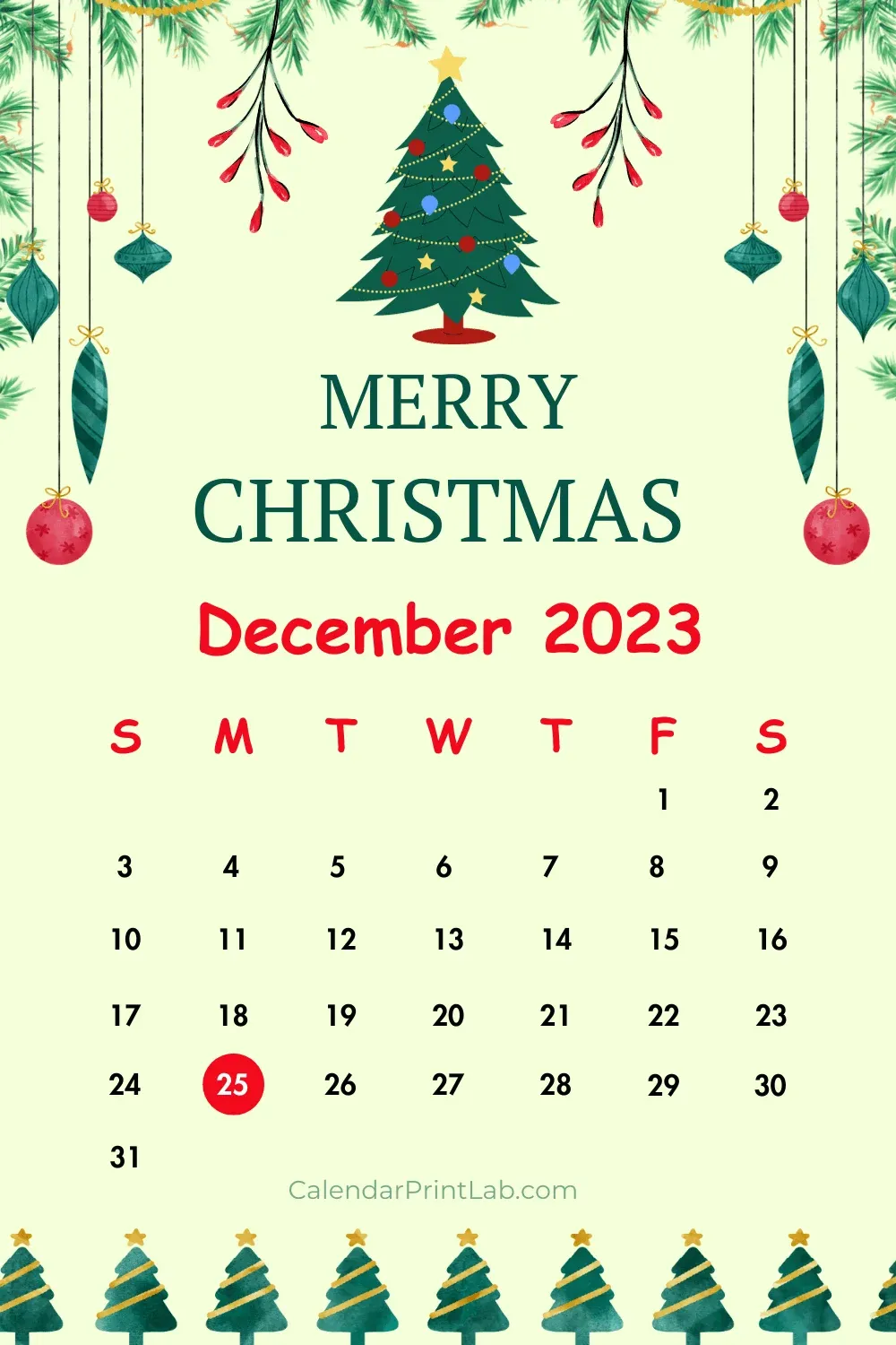 december 2023 merry christmas calendar