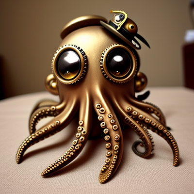 Steampunk Octopus Statue Miniature 3D amazingwallpapersa blogspot com (13)