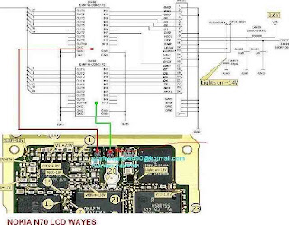 N70 , N72 ,N72 Display Jacket Ways, N70 Display Ways, N70 Lcd Connector Jumpers, N72 Lcd Ways, N72 No Display Problem, N70 No Lcd Problem, NOKIA, 