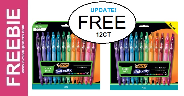 FREE BIC Gel Pens at CVS 7-19-7-25