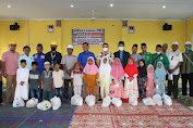Sambut Lebaran, Kolaborasi 13 Organisasi Santuni Anak Yatim di Kecamatan Medan Belawan