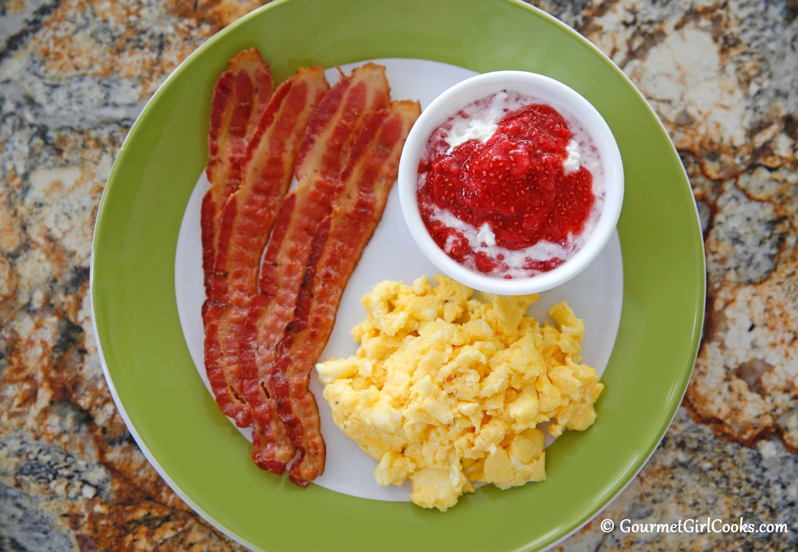 Saturday breakfast – bacon and eggs!