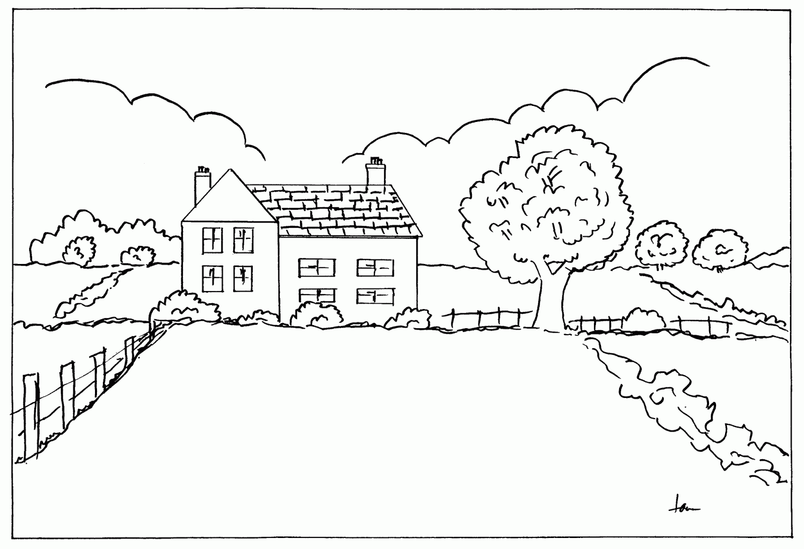 Paling Populer Gambar Sketsa Lingkungan