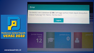 Dapodik Terdeteksi Versi Database 2 100