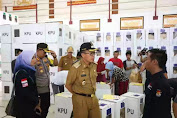 Wakil Bupati  Lampung Timur Tinjau Logistik Pemilu di Gedung Pusiban