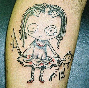 Cartoon tattoo art