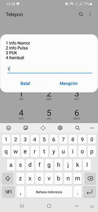 Langkah Ketujuh Cek Nomor XL via Kode Dial