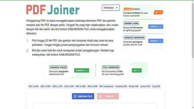 Cara Gabung File PDF Secara Online