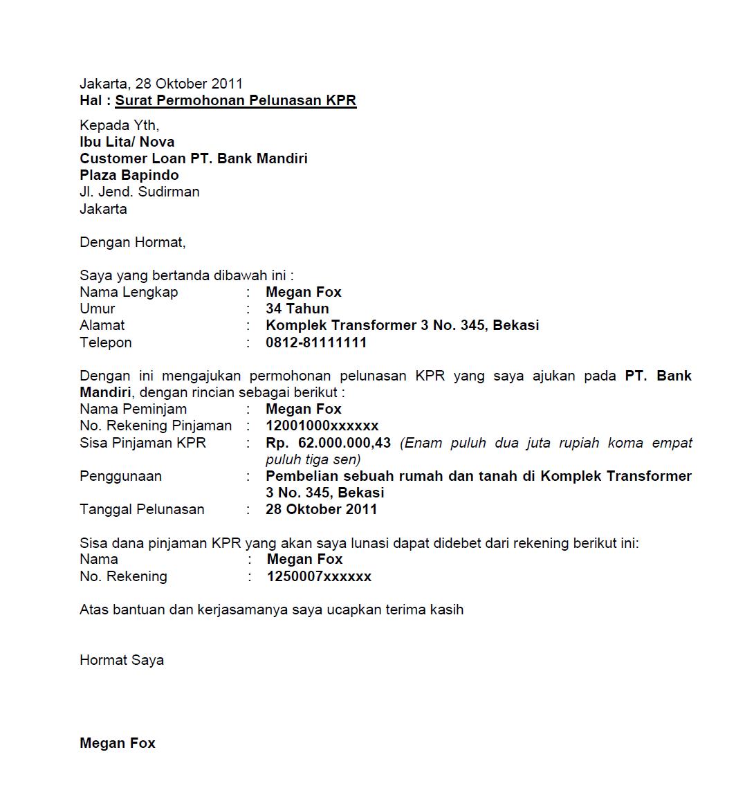Contoh Surat Jual Beli Rumah  newhairstylesformen2014.com
