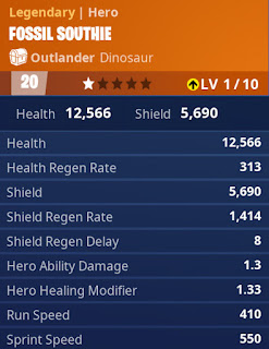 Fossil Southie legendary hero stats
