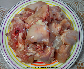 Cut pieces of spring chicken