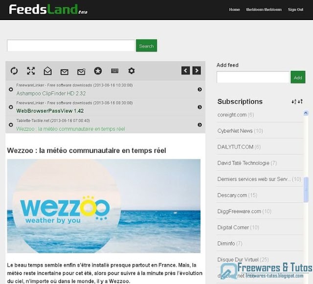 FeedsLand : un nouveau remplaçant de Google Reader