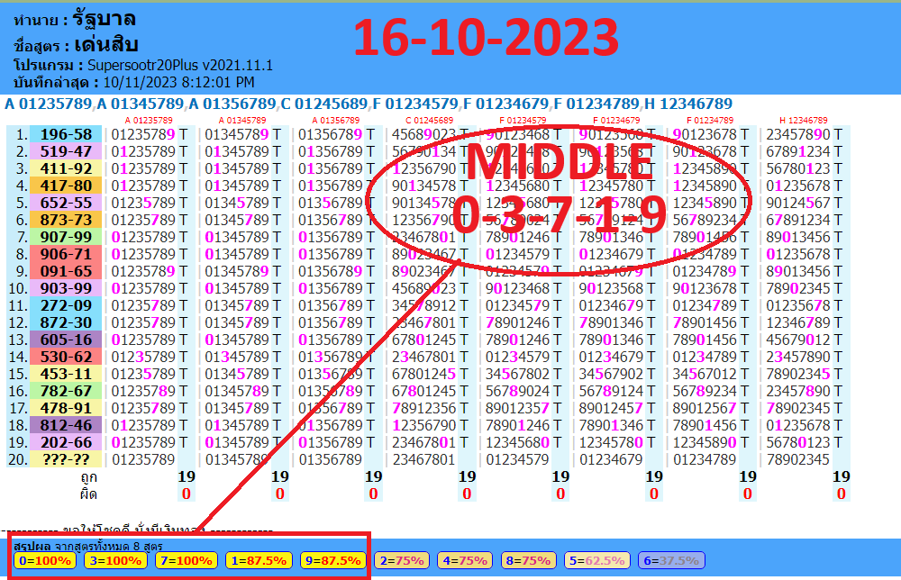 16-10-2023 Latest Thai Lottery news Result today | open, closed, middle | Sure Touch full game - InformationBoxTicket - Thai Lottery