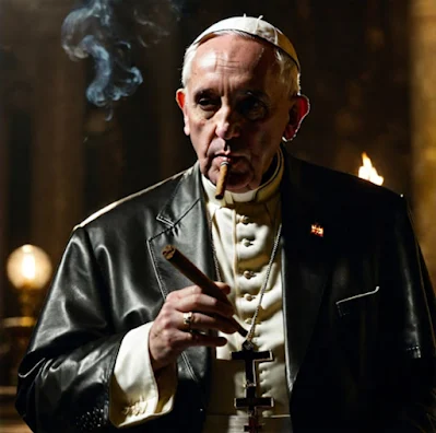 The Pope's not going to Cigar wearing a black leather blazer