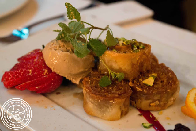 Image of Baklava at Thalassa Greek restaurant in Tribeca NYC, New York