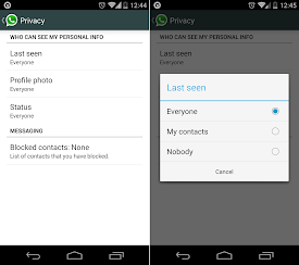 WhatsApp update - Privacy Setting