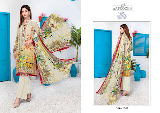 Aafrozeh cotton Pakistani dress material