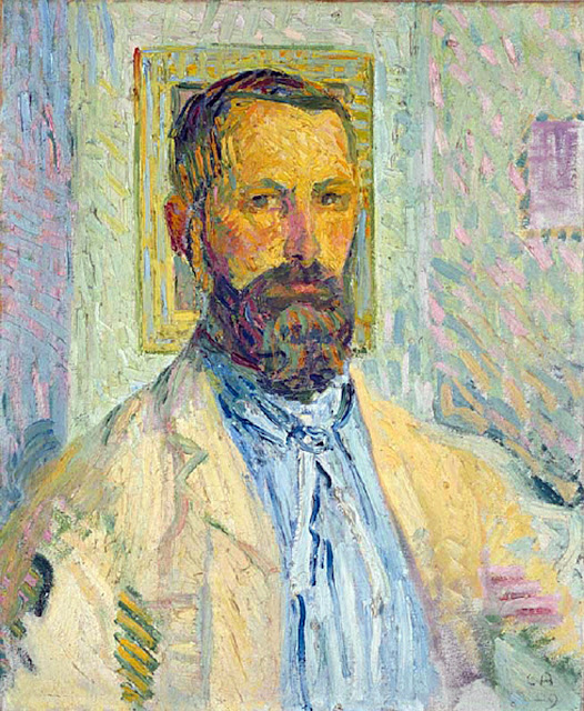 Cuno Amiet, Self Portrait, Portraits of Painters, Fine arts, Portraits of painters blog, Paintings of Cuno Amiet, Painter Cuno Amiet