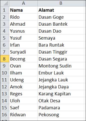 cara print label undangan 103 dengan ms. Word