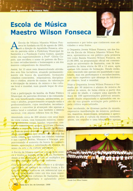 PROGRAMA DA FESTA DE NOSSA SENHORA DA CONCEIÇÃO – 2008 – Santarém – Pará - Brasil