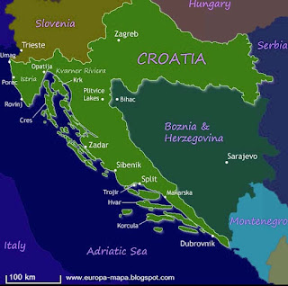 Mapa de Croacia Ciudad