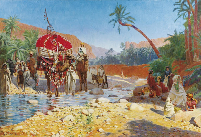 Les gorges d'El Kantara près de Biskra. 1901 par René Charles Edmond