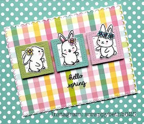 Sunny Studio Stamps: Chubby Bunny Customer Card by Scrappy Beth