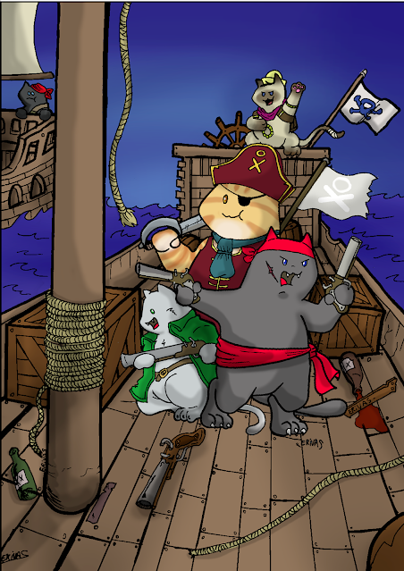 gatos piratas