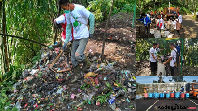 Kegiatan membersihkan sampah di Cibodas