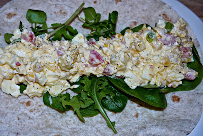 spinach, egg, wrap