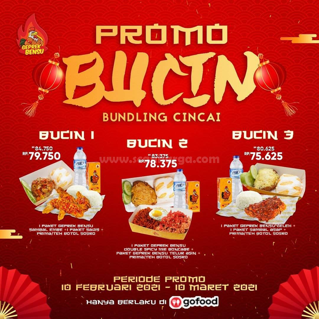 Geprek Bensu Promo GOFOOD! Paket BUCIN BUNDLING CINCAI