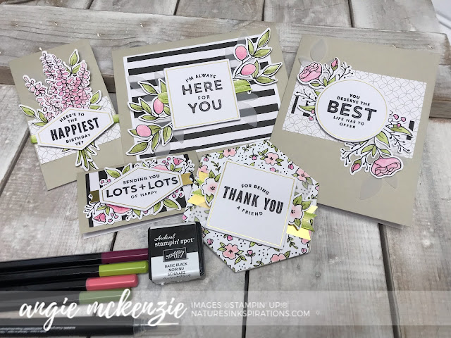 By Angie McKenzie for Stampin' Dreams Blog Hop; Click READ or VISIT to go to my blog for details! Featuring the Inclusive Lots of Happy Card Kit with two exclusive watercolor pencils available only this kit by Stampin' Up!; #watercoloring #naturesinkspirations #floralcards #nature #anyoccasioncards #simplestamping #cardkits #lotsofhappycardkit #staycalmandcolor #makingotherssmileonecreationatatime