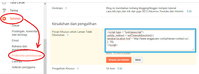 Cara Redirect Page Not Found 404 Ke Halaman/Page Lain