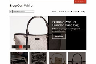 BlogrCart White Blogger Template