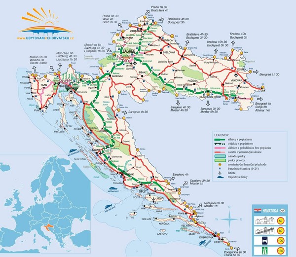 Hrvatska - Zemljopisne karte Hrvatske