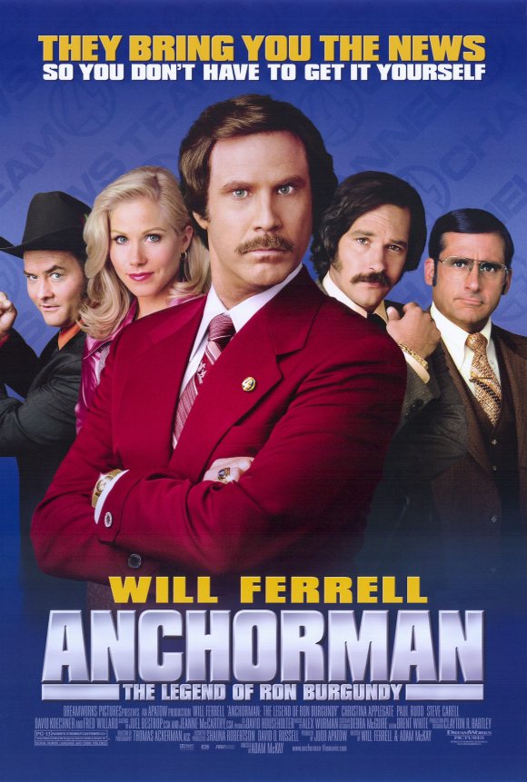 Anchorman: The Legend of Ron Burgundy 2004 Hindi mobile movie poster hindimobilemovie.blogspot.com 