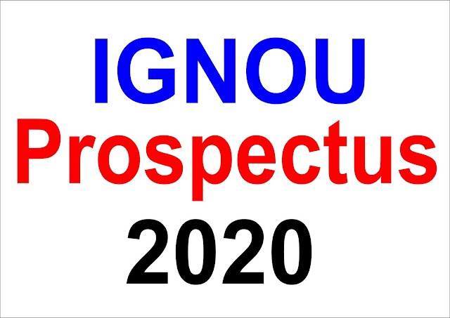 IGNOU Prospectus 2020