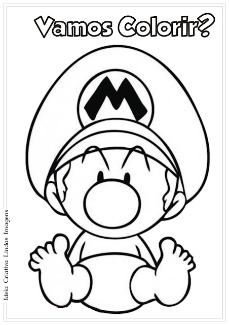 Desenho Super Mario Baby para colorir