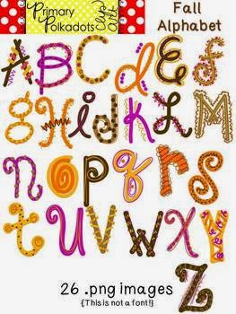 http://www.teacherspayteachers.com/Product/Fall-Alphabet-Primary-Polka-Dots-Clip-Art-878198